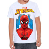 Camiseta Infantil Spiderma Homem Aranha 100 Algodão Premium