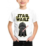 Camiseta Infantil Star Wars Darth Vader Filme Clássico #95