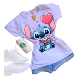 Camiseta Infantil Stitch Lilo