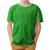 Camiseta Infantil Verde Liso