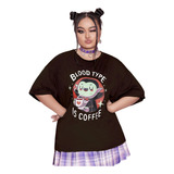 Camiseta Is Coffe Oversized