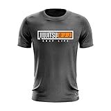 Camiseta Jiu Jitsu Bjj Shap Life Arte Marcial Laranja Cor:chumbo;tamanho:m