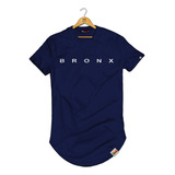 Camiseta Long Line Bronx Street Blusa Pintee Alongada Básica