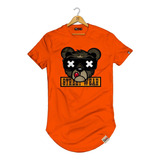 Camiseta Longline Bear Cali Thug Camisa Blusas Manga Curta