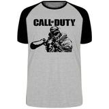 Camiseta Luxo Call Of Duty Jogo Game Ps4 Ps3 Tiro Arma Milit