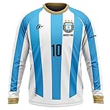 Camiseta Manga Longa Filtro Uv Argentina Copa Albiceleste Tri Campeã