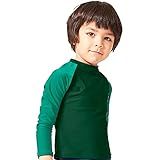Camiseta Manga Longa Infantil Proteção Solar UV 50  Praia Aloe Vera Slim Bebe Criança  10 14 Anos  Verde C Verde Claro 