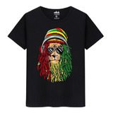 Camiseta Masculina Algodão Premium Leão Bob Marley Reggae 