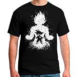 Camiseta Masculina Anime Goku Estampa Frente/costa Tamanho:xg;cor:preta