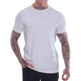 Camiseta Masculina Básica De Viscose Branca  010 