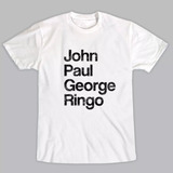 Camiseta Masculina Beatles Nomes
