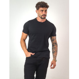 Camiseta Masculina Camiseta Básica Algodão Malha Peruana