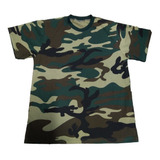 Camiseta Masculina Camuflado Militar Adulto