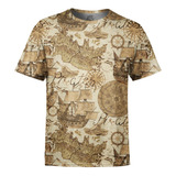 Camiseta Masculina Carta Geografica