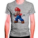 Camiseta Masculina Cinza Mario