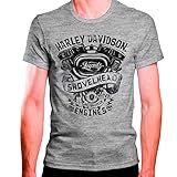 Camiseta Masculina Cinza Motor Harley Davidson (as2, Alpha, S, Regular)