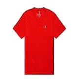 Camiseta Masculina Clássica Com Gola V Psycho Bunny, Brilliant Red, 3x-large