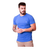 Camiseta Masculina Com Elastano Slim Fit Premium Lisa Ralph
