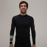 Camiseta Masculina De Surf Com Proteção Uv50    Cor Listrada