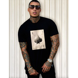 Camiseta Masculina Estampa Carta