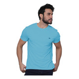 Camiseta Masculina Gola O Básica Sallo Premium Azul Céu