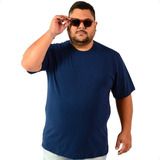 Camiseta Masculina Gola Redonda Algodão Plus Size