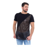 Camiseta Masculina Longline Paete