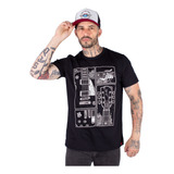 Camiseta Masculina Mosaico Guitarra
