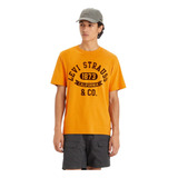 Camiseta Masculina Mostarda Manga