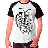 Camiseta Masculina Raglan Branca Bicicleta Tracado Arte (as2, Alpha, X_l, Regular)