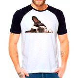 Camiseta Masculina Raglan Branca