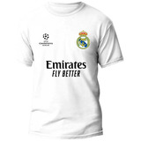 Camiseta Masculina Real Madrid Camisa 100% Algodão Juvenil