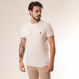 Camiseta Masculina Slim Fit Off White Logo Ponei