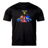 Camiseta Masculina Sonic Mario