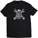 Camiseta Mecanico Caveira Skull