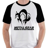 Camiseta Metal Gear Solid Jogo Game Camisa Blusa Raglan