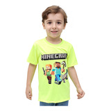 Camiseta Minecraft Infatil Menino