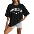 Camiseta Moderna Street Wear Voguish America Estilosa Tumblr