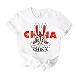 Camiseta Musculosa Para Meninos E Meninas Crianças Ano Chinês Do Coelho Ano Novo Chinês Impressões De Letras Linda Camiseta, Branco, 2-3t