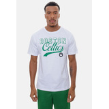 Camiseta Nba College Logo Boston Celtics Off White