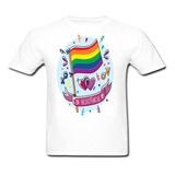 Camiseta Orgulho Lgbtqia+ Amor Colorida Barato Top Linda