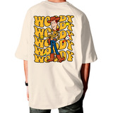 Camiseta Oversized Desenho Toy Story Xerife Woody Brinquedos