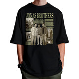 Camiseta Oversized Jonas Brother Biografia History The Album