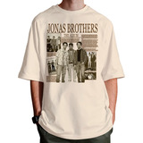 Camiseta Oversized Jonas Brothers Biografia The Album Story