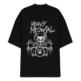 Camiseta Oversized Meme Gato