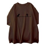 Camiseta Oversized Minimalista Blusa