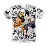 Camiseta Personalizada Infantil Sasuke E Naruto Mangá 01