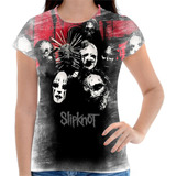 Camiseta Personalizada Slipknot Moto Feminina Banda Rock 5
