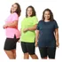 Camiseta Plus Size Feminina Sobre Legging Blusa Academia Kit