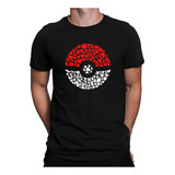 Camiseta Pokebola Pokemon Camisa 100 Pikachu Game